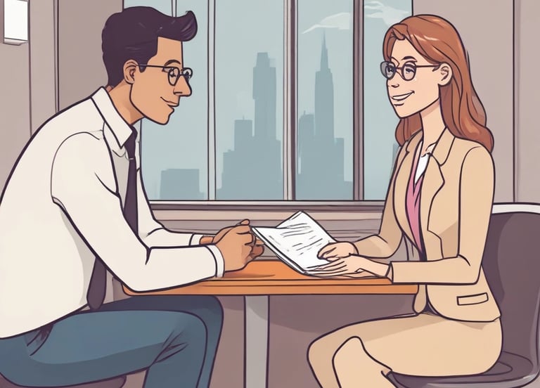 A modern retail space features minimalist design with display shelves along one wall holding neatly organized packages. A central table displays electronic devices on stands. Large windows allow natural light to brighten the space, where potted plants add a touch of greenery.