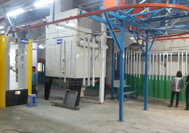 dây chuyền sơn tĩnh điện tự động