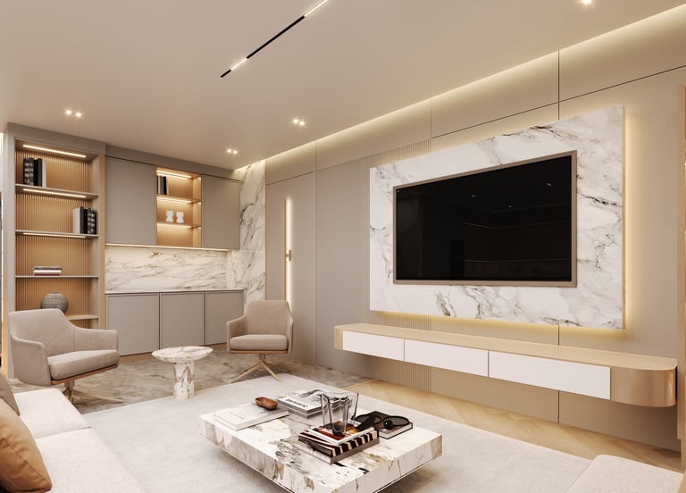 interior design and tv wall customization