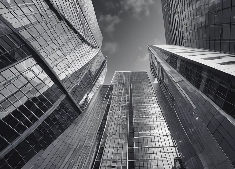 A professional lawyer reviewing business contracts in a modern office.
