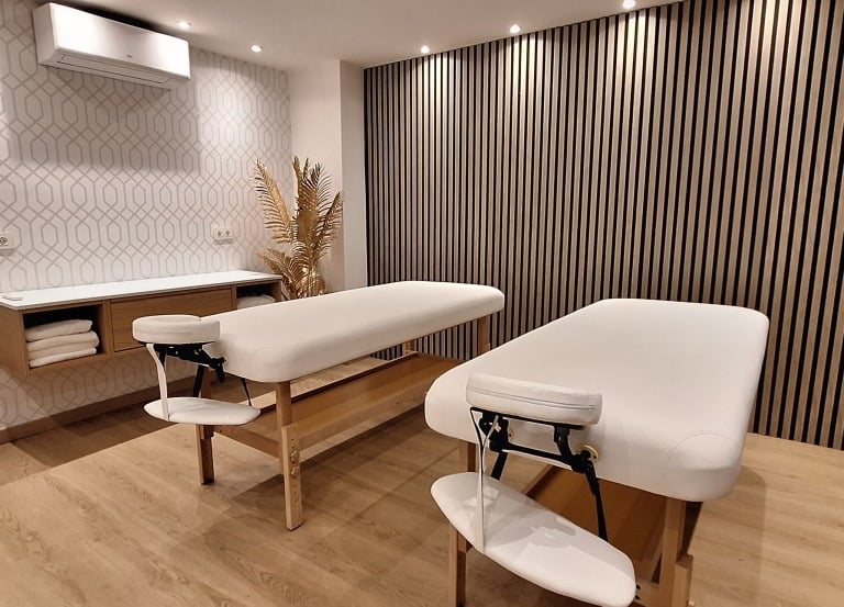 Dual massage room at Villa El Rincon, Marbella.