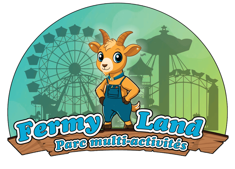 Nouveau logo Fermyland parc attractions en auvergne