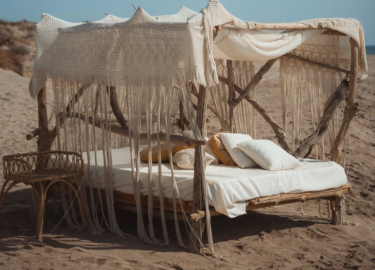 Lit de plage spacieux à Playa Amor, idéal pour une journée farniente au bord de l’eau