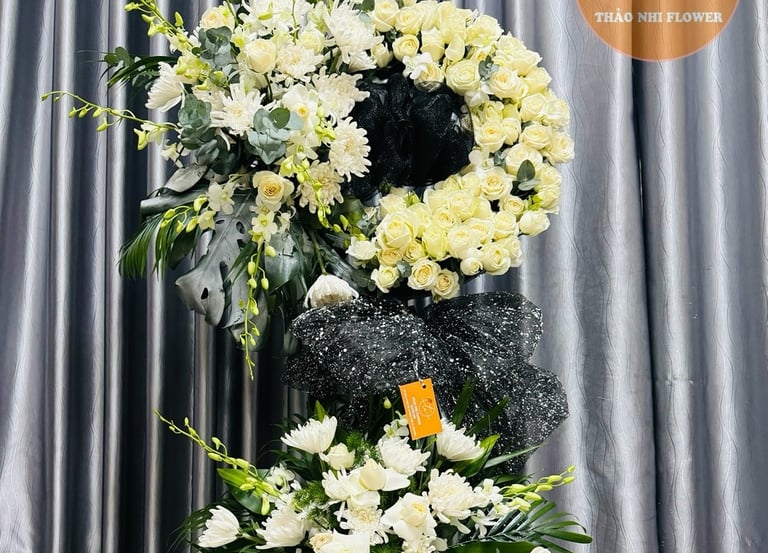 hoa chia buồn giỏ hoa Thảo Nhi Flower tại thuận an và thủ dầu một