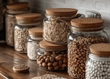 Non-toxic food storage using glass containers