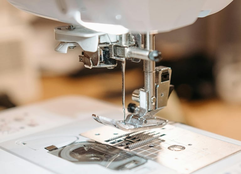 Photo by Pavel Danilyuk: sewing machine close up