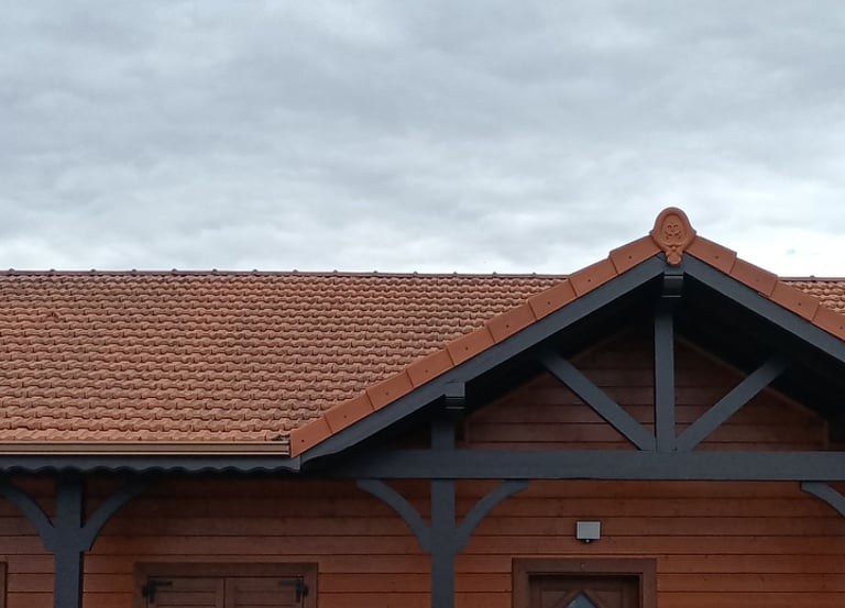 Traitement toiture sur des briques réalisé par Entreprise Couleurs Bassin