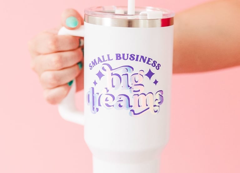 custom cup, tumbler, Stanley cup, small business