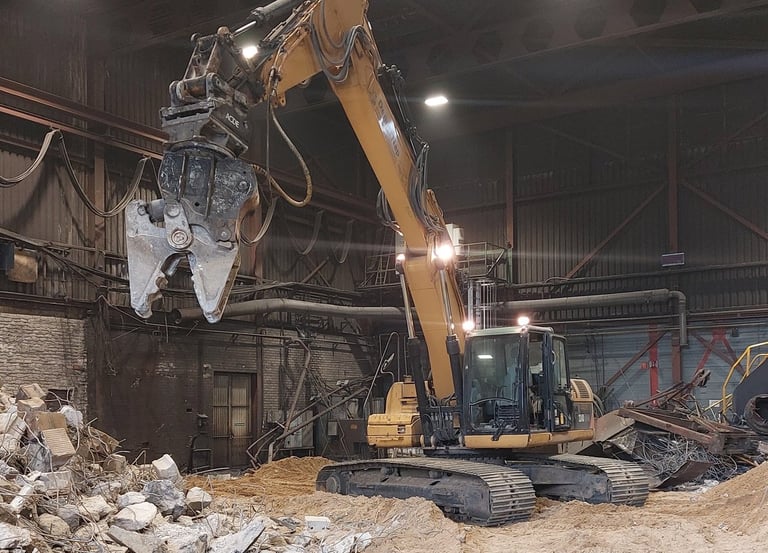 Beton knipper met kraan
