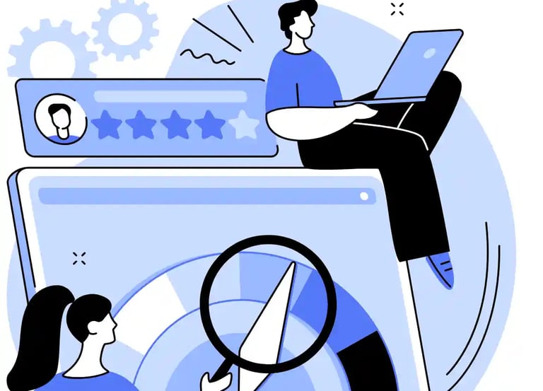 Illustration of local SEO audit and performance review