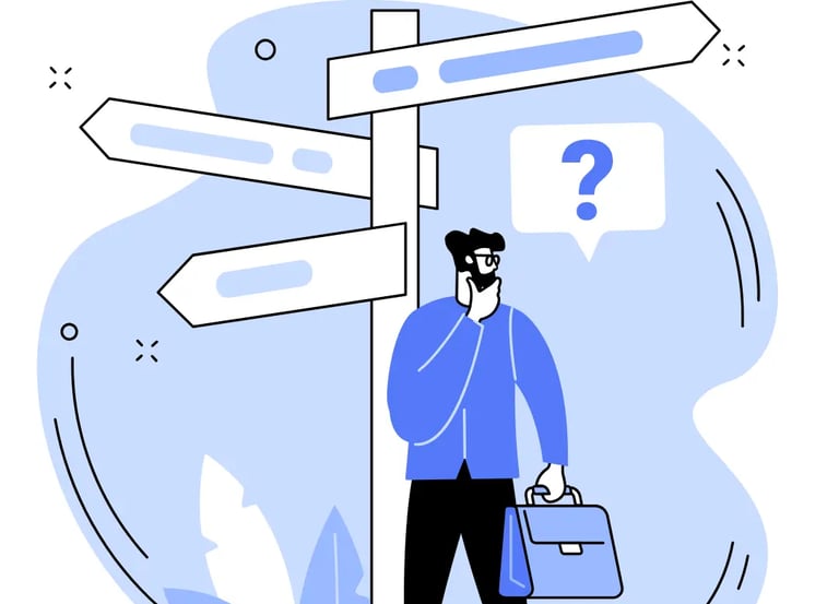 Illustration of a local SEO consultant planning strategy