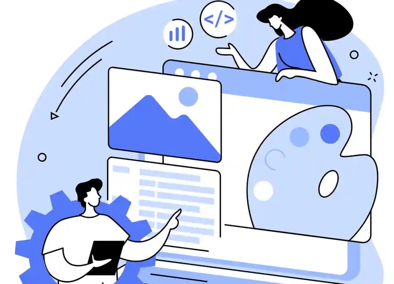 Illustration of local SEO audit and website review