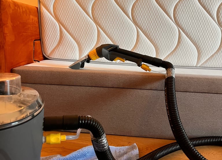 nettoyage de matelas dans un hôtel