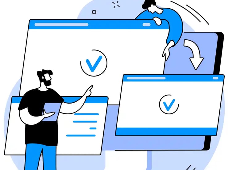 Illustration of a local SEO consultant planning strategy