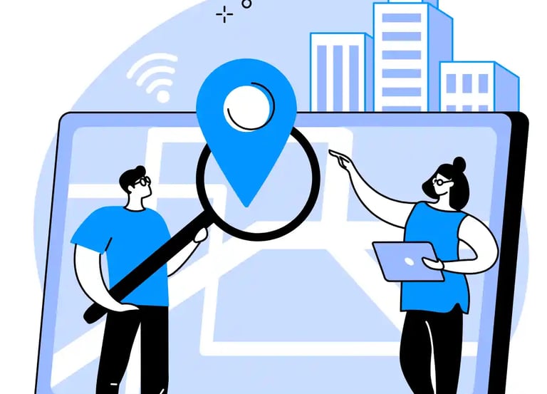 Illustration of Google Business Profile audit and Maps ranking