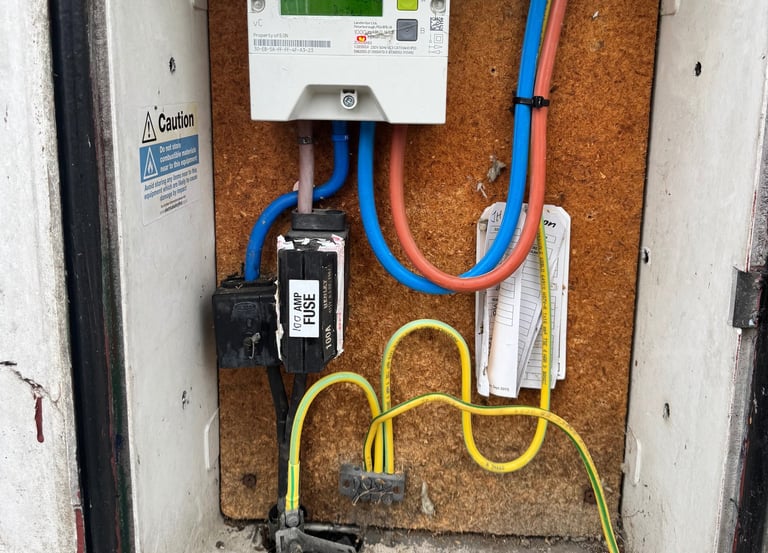 New Meter Tails, EICR, Electrical Testing