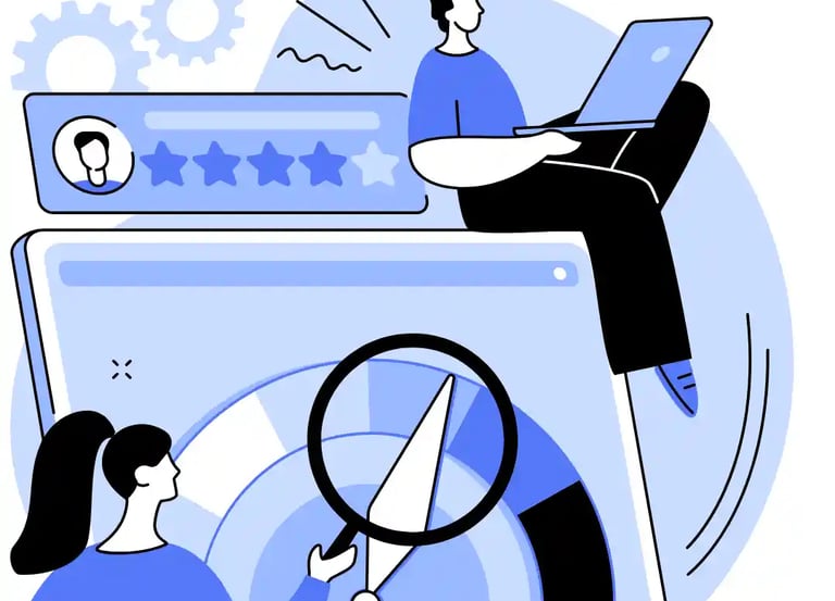 Illustration of local SEO audit and performance review