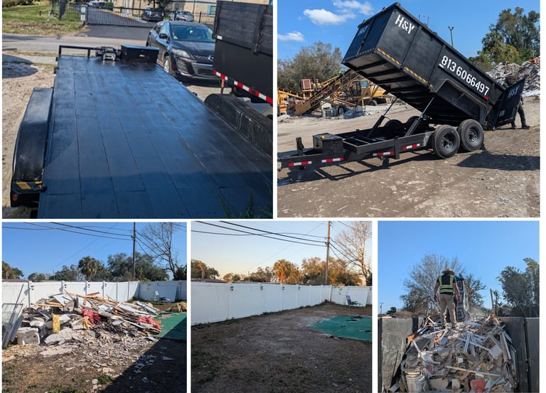 Flatbed Trailer Rental and junk removal