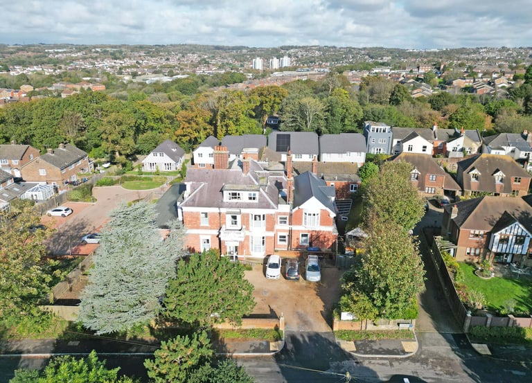 Drone photo of building