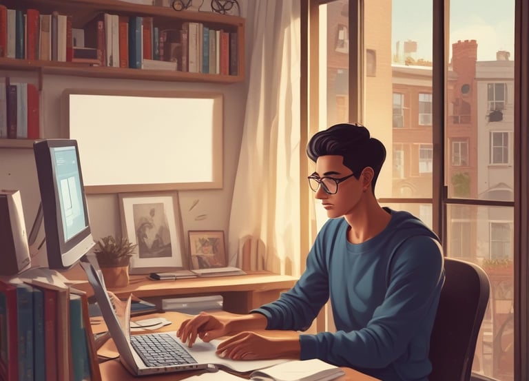 A friendly teacher engaging with students in an online Spanish class.