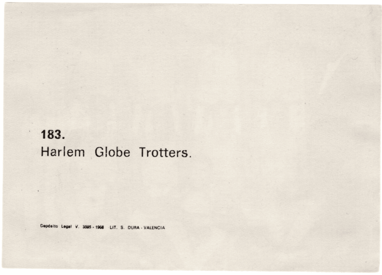 Cultura Difusa Harlem Globe Trotters Cromo