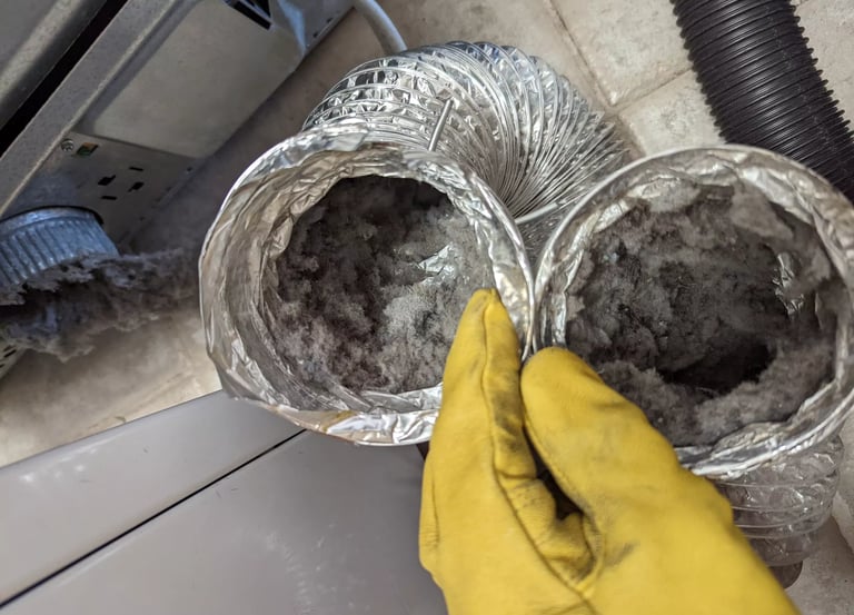 New dryer vent air hose replacement in Naples Florida