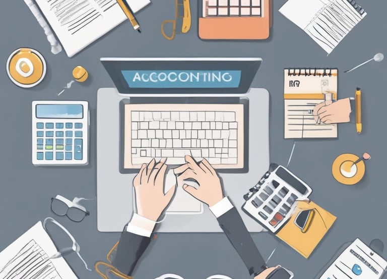 A professional team reviewing financial documents together in a modern office setting.