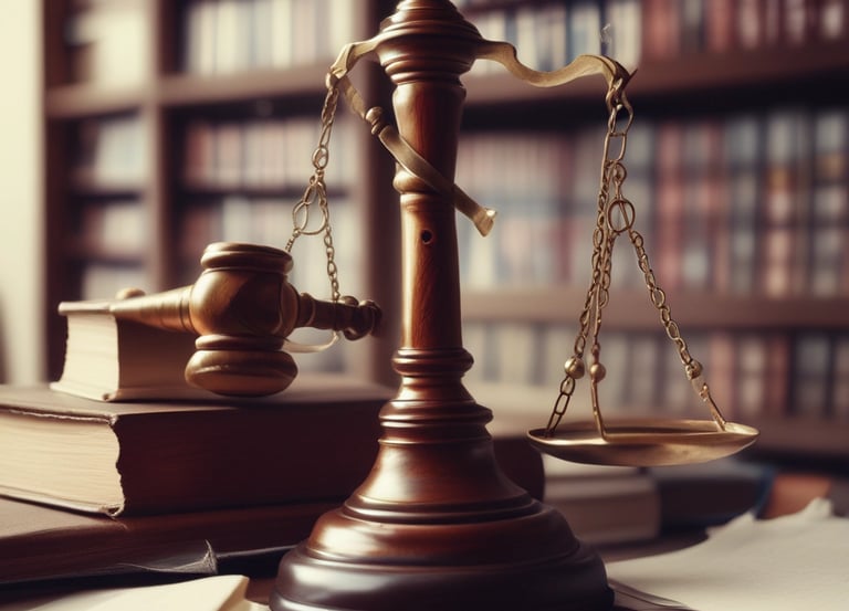 A confident lawyer reviewing financial documents with a client in a bright office.