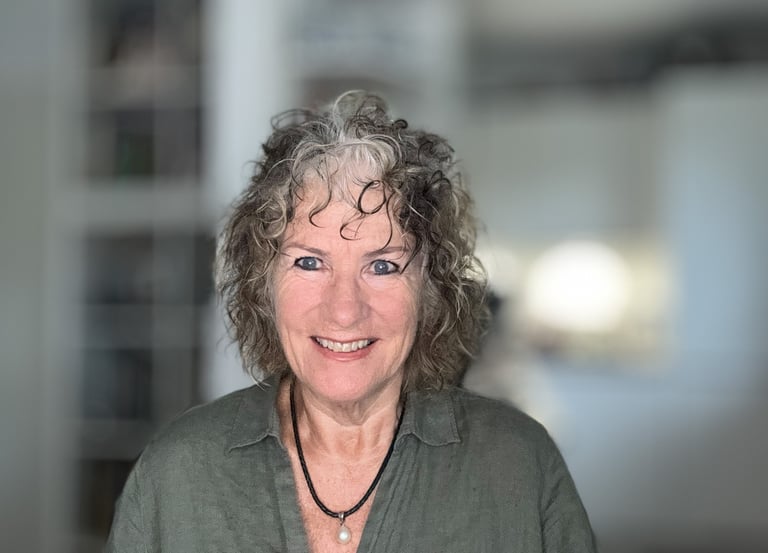 Portrait of German teacher Uschi in a calm indoor setting