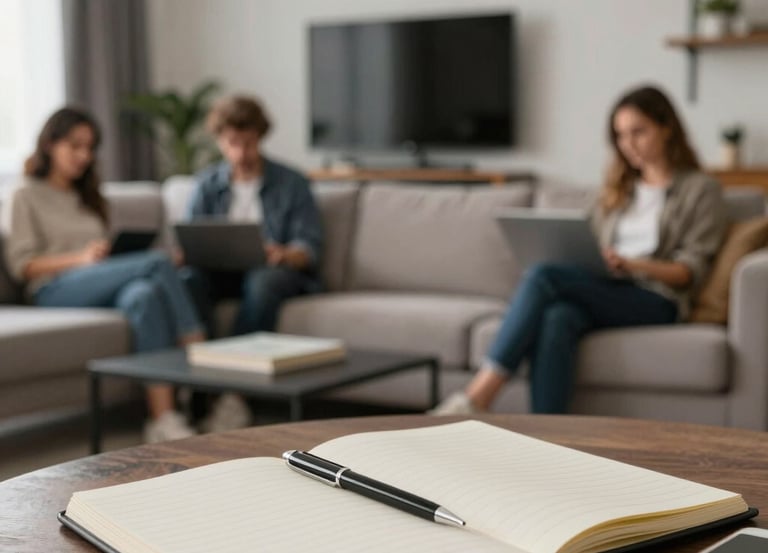 An illustration showing four numbered problem icons connected by lines, symbolizing business challenges.