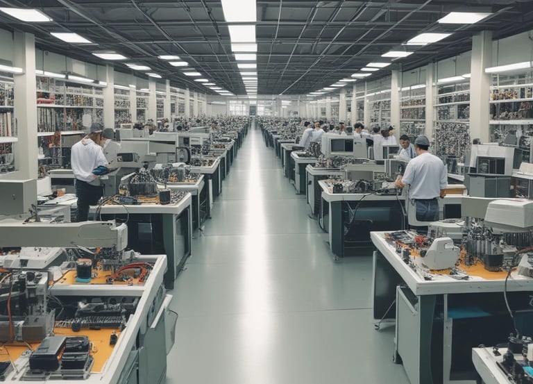 Close-up of electronic components including breakers and thermal devices on a clean white background.