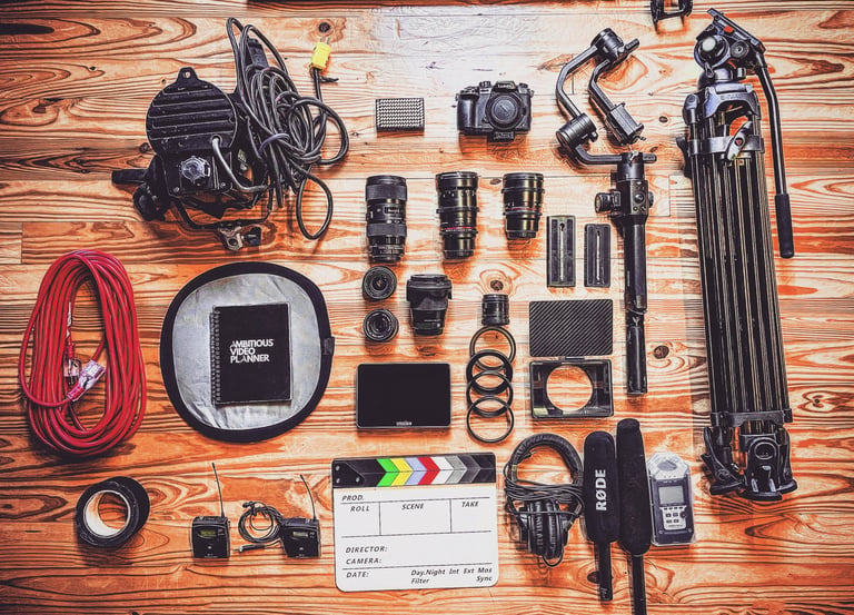 Video production in Eastern North Carolina Gear and film-making equipment