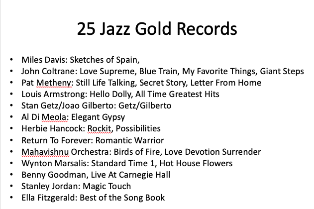 25 Jazz Gold Records
