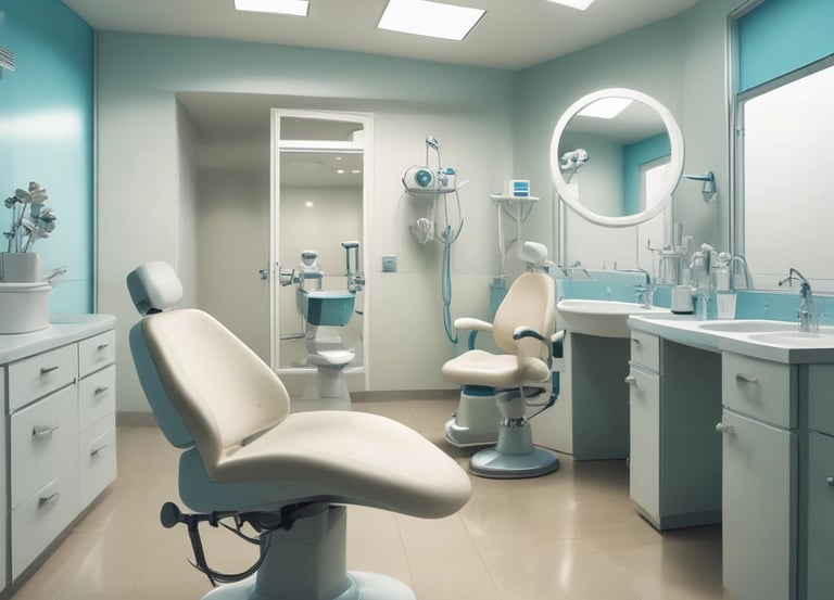 A person stands in a store aisle holding two cleaning spray bottles, surrounded by various household products. The shelves are stocked with bath sponges, personal care items, and a selection of cleaning products. Price tags are visible on the shelves.