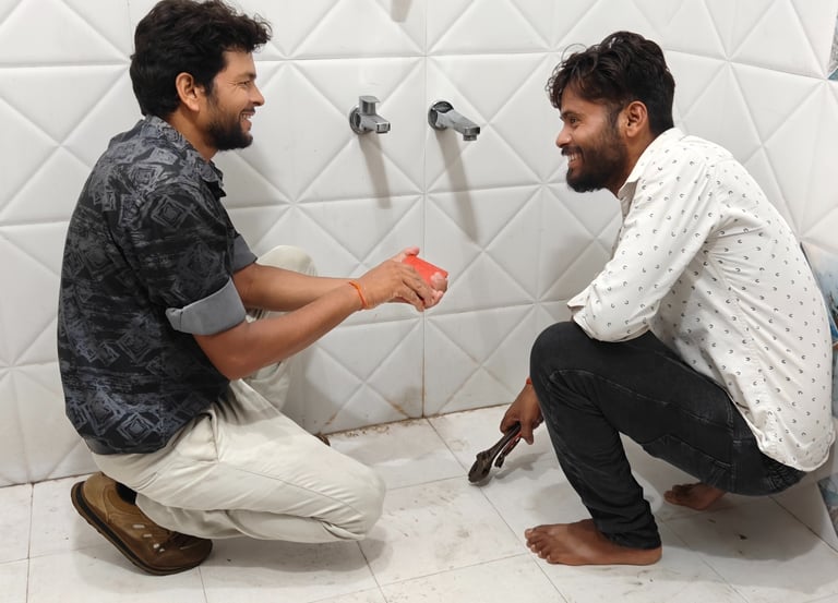 During diverter repair by sonu electrical and plumbing service team