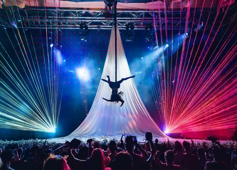 Festa de Boas Vindas Circense no Aerial Celebration Experience
