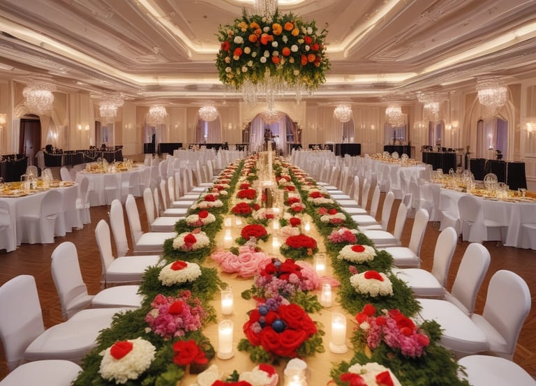 A diverse group of event service providers collaborating in a modern workspace.