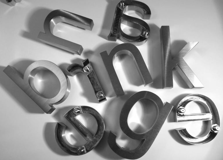SS steel letter