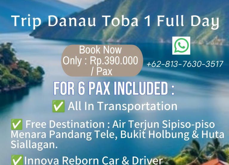 Paket Tour Danau Toba 1 Hari. Harga yang murah dan mendapat banyak destinasi. 