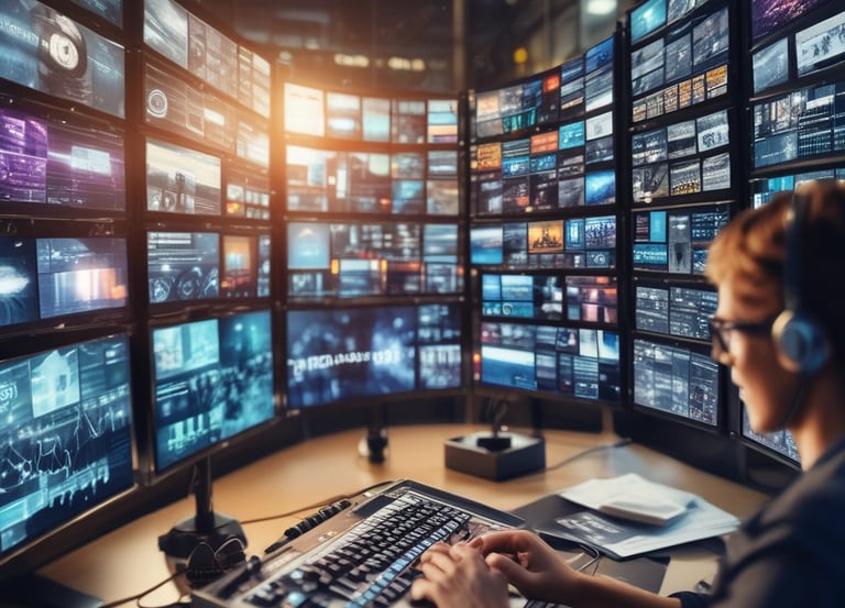 A modern office environment representing technology services.