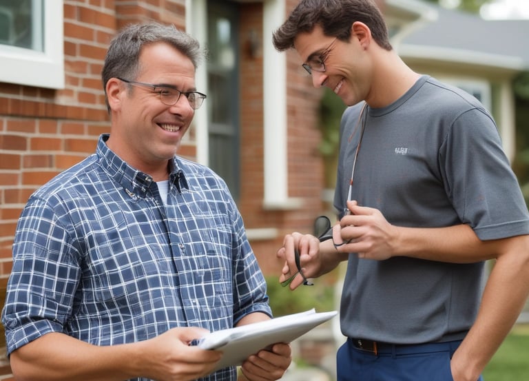 OC1 Electric licensed electrician consulting with homeowner about electrical and cabling in Maryland