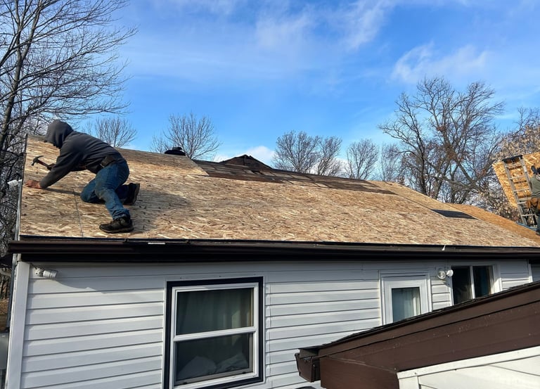 residential roofing project