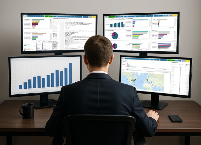 a BD analyst sitting at a desk in pain and agitation due to the complexities of federal contracting.