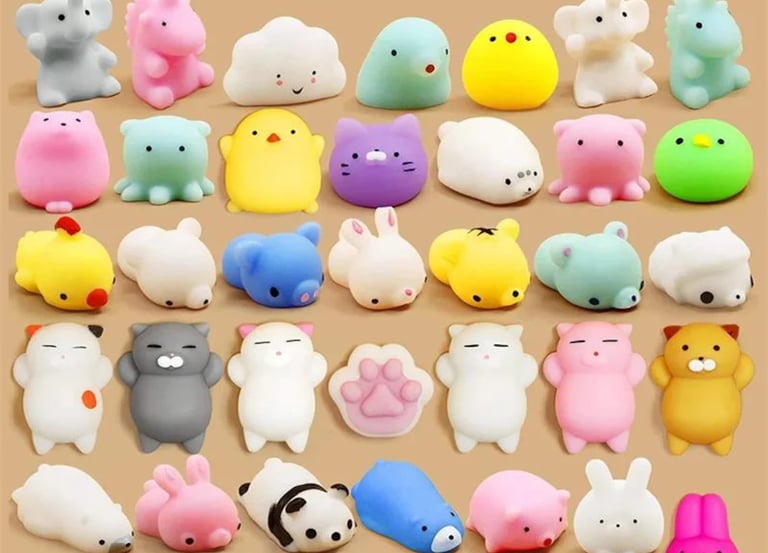 kawaii soft kawaii squeezable mochis pieces, soft toys for kids, party and birthday gifts / Anti-stress ball game for kids, p