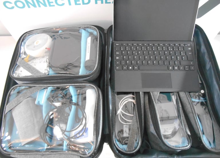 Mallette de téléconsultation assistée, téléconsultation, matériel médical connecté