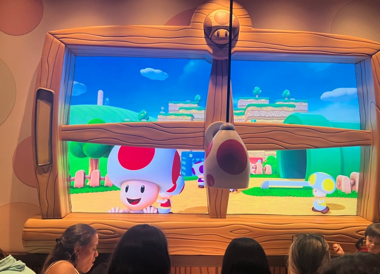 Super Nintendo World - Toadstool Cafe, Toad Looking In