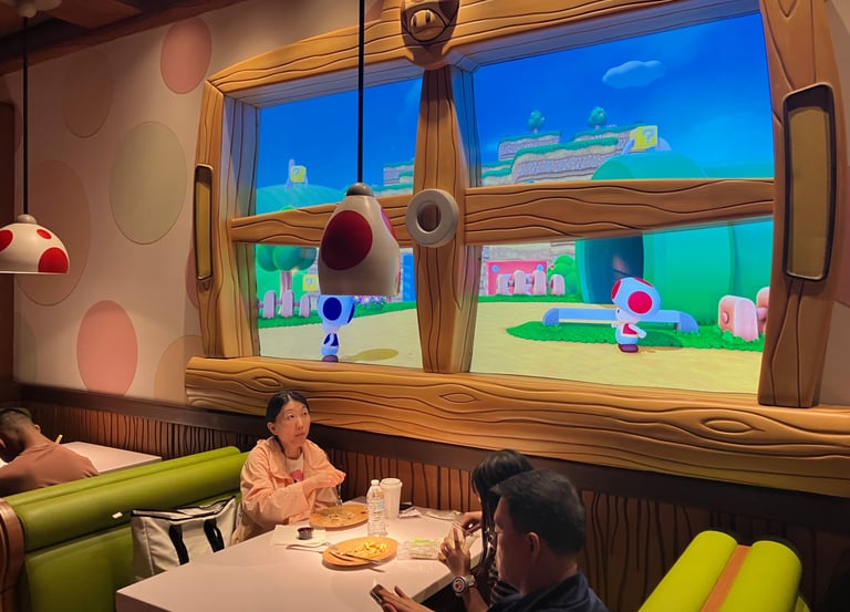 Super Nintendo World - Toadstool Cafe Through the Looking Glass