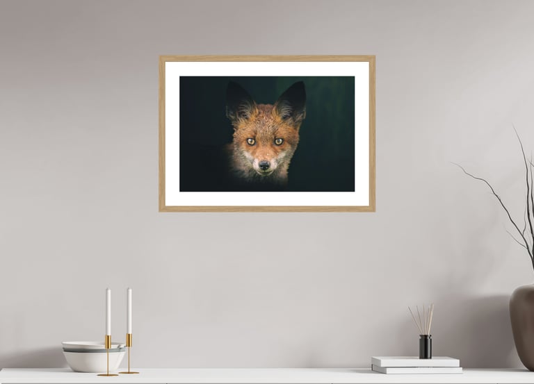 Tirage d’exposition 50×70 encadré avec passe-partout — photo d’exemple
