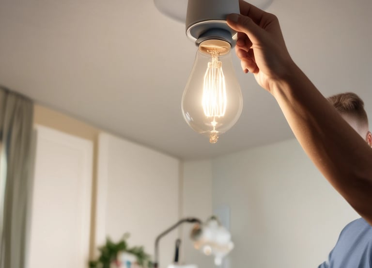 A technician arriving quickly at night with tools to fix an emergency issue.