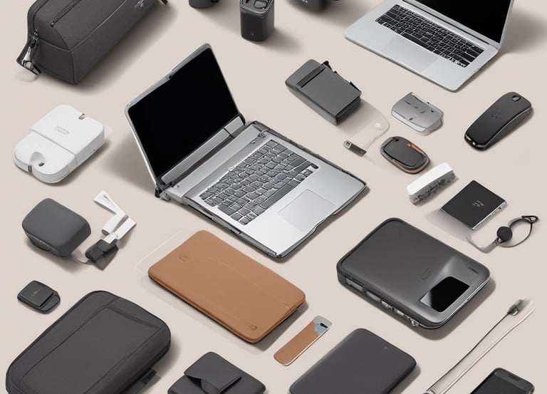 a display of different types of electronic devices